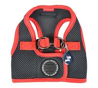 Puppia Soft Vest Dog Harness II and adjustable harness for small or medium dogs, Grey