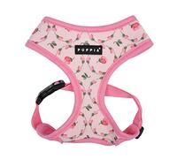 Puppia Spring and Summer Fashion Over-The-Head Dog Harness, Pink_Florian, Large