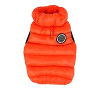 Puppia Winter Ultralight Dog Coat B Waterproof Warmth for Cold Weather Zipper Closure for Small and Medium Dogs, Orange, Large