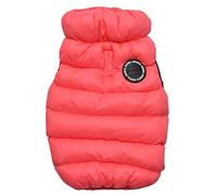 Puppia Winter Ultralight Dog Coat B Waterproof Warmth for Cold Weather Zipper Closure for Small and Medium Dogs, Pink, Large