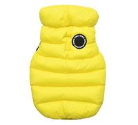 Puppia Winter Ultralight Dog Coat B Waterproof Warmth for Cold Weather Zipper Closure for Small and Medium Dogs, Yellow, Large