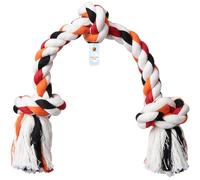 Puppies Cotton Rope Dog Toy for Aggressive chewers, tug of war with Three Knots, Durable chew Toy for Medium to Large Dogs (3 Knots Rope)