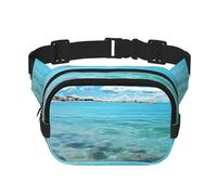 Puppies dog Fanny Pack for Women Men Fashion Waist Pack Adjustable Belt Bag for Workout Running Travelling Casual Waist Bag, Scenic Sea Water, One Size