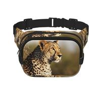 Puppies dog Fanny Pack for Women Men Fashion Waist Pack Adjustable Belt Bag for Workout Running Travelling Casual Waist Bag, Wild Animal Leopard, One Size