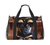 puppies dog print Overnight Bags for Women and Men Shoulder Bag Carry On Bag for Traveling Travel Essentials, Black, One Size