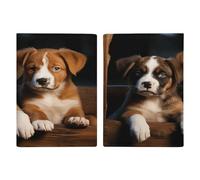 Puppies Dogs Pets Animals Passport Holder for Travel Essentials Cute Passport Cover Wallet with Credit Card Slot Waterproof PU Leather Passport Book Case Travel Wallet for Women Men