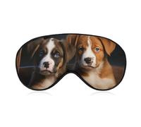 Puppies Dogs Pets Animals Sleep Mask Soft Comfortable Eye Mask with Adjustable Strap Eye Cover Eye Shade for Men Women Work Travel