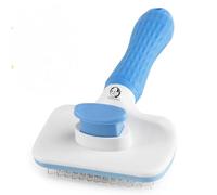 Puppies Grooming & Cleaning Thin Slicker Brush for Dogs & Cats | Self Clean Brush for Shedding | Gently Removes Loose Undercoat, Mats and Tangled (Rectangular, Medium) (Color May Vary)