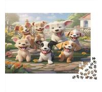 Puppies Jigsaw Puzzles Puzzle for Adults Kids. 1000 Pieces Impossible Challenge Toy Educational Game Home Decoration for Adults& Kids Age 14 Years Up 1000pcs (75x50cm)
