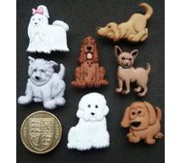 Puppies - Novelty Craft Buttons & Embellishments by Dress It Up