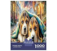 Puppies Under Blanket 1000 Piece Animal Jigsaw Puzzles for Puzzles 1000 Pieces Jigsaw for Adults Challenging for Adults Puzzles for Adults Gifts for Men, 70x50cm/1000pcs