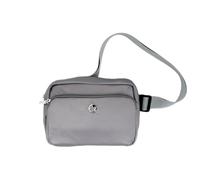 Puppington 3-in-1 Crossbody Dog Walking Bag & Treat Pouch with Matching Planet Safe Poop Bags & Built-In Dispenser - Zippered Pockets (Charcoal Gray)