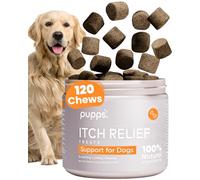 Pupps Itchy Dog Skin Relief Soft Chews | 120 x Anti Itch Treats For Dogs Allergy Relief, Itchy Skin, Paws, Ears, | Natural Dog Antihistamine Tablets | Itch And Immunity For Dogs Coat Irritation