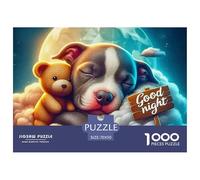 Puppy 1000 Pieces Premium Jigsaw Animal Age 14+ for Adults Quirky, Abstract Design, Fun Details, Educational, Challenging 70x50cm/1000pcs