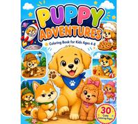 Puppy adventures: Fun Coloring Book Kids Ages 4-8
