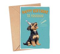 Puppy Airedale Terrier Dog Card, Birthday Card For Dog Owner, Funny Airedale Terrier Dog Birthday Card, Gift For Airedale Terrier Dog Lovers, Gift For Dog Moms, Dog Dads, Happy Birthday To Youuuu