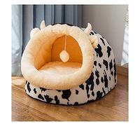Puppy and Cat Cave House - Cute, Fluffy Rest Area for Indoor Pets with Cozy Bedding and CushionM