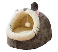 Puppy and Cat Cave House - Cute, Fluffy Rest Area for Indoor Pets with Cozy Bedding and CushionM