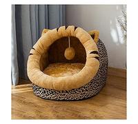 Puppy and Cat Cave House - Cute, Fluffy Rest Area for Indoor Pets with Cozy Bedding and CushionS