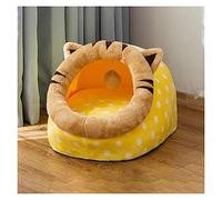 Puppy and Cat Cave House - Cute, Fluffy Rest Area for Indoor Pets with Cozy Bedding and CushionS