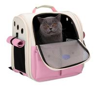 Puppy Backpack, Kitten Backpack | Breathable Mesh Animal Backpack, Pet Travel with Multiple Pockets | Cat Backpack for Carrying Cats, Carrier, Pig Cat Bag