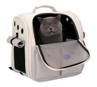 Puppy Backpack - Large Breathable Mesh Animal Backpack, Multiple Pockets | Cat Backpacks for Carrying Cats, Bunny Carrier, Foldable Cat Bag for Outdoor Walking Travel