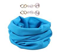 Puppy Bandana with Pearl Earrings - Girl Dog Bandana Pearl Earl Trainle Set | Handmade Head Cover, Extendable Helmet for Cat Puppy | Dog Diapers, Dog Bandanas