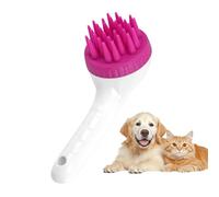 Puppy Bath Brush - Cat Grooming Scrubber with Long Handle | Pet Bath & Massage Brush For Moving Grooming Washing Puppy Rabbit Relaxation - For Indoor, Mud