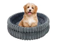 Puppy Bed - Kitten Donut Cushion,20 Inches Round Removable Washable Calming Pet Bed Couch Mat for Dog Puppy Kitten Indoor Outdoor Bedside Rest Space