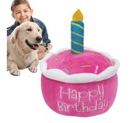 Puppy Birthday Cake Squeaky Toy, Pet Birthday Cake Toy, Dog Birthday Cake Treat Toy | Portable Dog Birthday Cake Toy, Multifunctional Pup Cake Puppy Cupcake Plush Toy, Birthday Chew Toy for Dogs