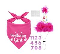 Puppy Birthday Party Decorations, Cute Reusable Numbers Hat, Dog Bandana, Reusable Small Large Pet Bandana Dog Hat Number Photo Booth Banner for Indoor Party Celebration Event Supplies De