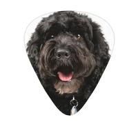 Puppy Black Cockapoo,12 Pcs Guitar Pick,3 Different Thickness Plectrums for Acoustic Guitar Bass Ukulele (0.46mm 0.96mm 0.71mm)