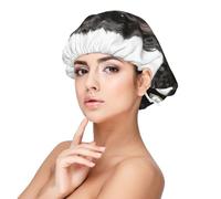 Puppy Black Cockapoo,Adjustable Silk Hair Wrap Adult's Satin Sleeping Cap Hair Women's Elastic Sleep Bonnet