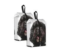 Puppy Black Cockapoo, Travel Shoe Bags 2 Pack, Waterproof Shoe Storage Bags, Shoe Organizer for Travel and Home