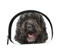 Puppy Black Cockapoo, Women's Storage Bag Shell Makeup Bag Small Coin Purse Shell Change Pouch
