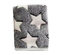 Puppy Blankets Warm Sleep Mat Grey Cute Print Fleece Pet Flannel Throw Dog Blankets For Small Dogs Cats Star&Bone& Small (GY3, One Size)