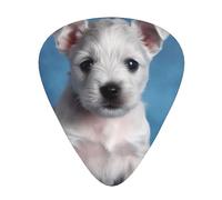Puppy Blue Rose 12 Pack Guitar Plectrums With Storage Case, 0.46/0.71/0.96mm, Including Thin, Medium Thick Guitar Plectrums For Electric Guitars Bass Ukulele