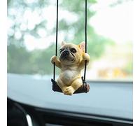 Puppy Car Hanging Ornament French Bulldog Car decoration Mirror Hanging Car Interior Accessories For Car Rear View Mirror Hanging Accessories Gardening Hanging Car Ornament