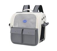 Puppy Carrier Bag - Cat Travel Bag | Portable Dog Carrier Backpack | Foldable Cat Bags with Padded Shoulder Straps | Large Breathable Mesh Animal Backpack with Waist Belts for Cats Puppies Kitten