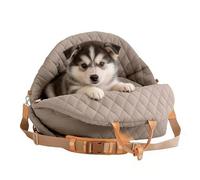 Puppy Carrier Seat - Waterproof Pet Elevator Portable Travel Bed | Washable Nylon Puppy Safety Cot Folding Car Travel Carrier