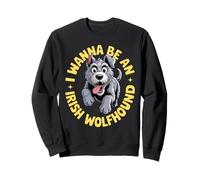 Puppy Cartoon Pet Dog Breed I wanna be an Irish Wolfhound Sweatshirt