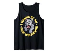 Puppy Cartoon Pet Dog Breed I Wanna be an Irish Wolfhound Tank Top