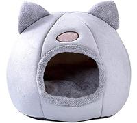 Puppy Cat Dog Cave House - Cute and Fluffy Indoor Pet Bed with Cozy CushionM