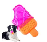 Puppy Chew Toy for Changing Teeth, Indestructible Ice Cream Shape Toy, Fillable Pattern, Silicone Chewing Aid for Bulldog, Mental Stimulation, Seniors, Poodle, Soothing, Outdoor Ca
