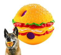 Puppy Chew Toy | Pet Chew Squeaker Dog Toy Hamburger Shaped - Interactive Training Fetching Teether, Puppy Bite Teeth Cleaner for Indoor Outdoor Use