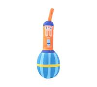 Puppy Chew Toy - The microphone shape filled with cute sounds indoors and outdoors, flexible pet teeth, clean and relaxing BB sound makes a sound and funny microphone shape, this dog chew toy can