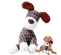 Puppy Chew Toys, 2025 New Pet Chew Toys for Teething and Boredom Relief, Squeaky Plush Dog Toy Suitable for Small and Medium Dogs, Makes Sound When Pressed or Chewed (Brown Dog)