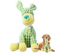 Puppy Chew Toys, 2025 New Pet Chew Toys for Teething and Boredom Relief, Squeaky Plush Dog Toy Suitable for Small and Medium Dogs, Makes Sound When Pressed or Chewed (Green Dog)