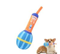 Puppy Chew Toys - 22x8cm Interactive Microphone Shape, Short Plush + PP Cotton Soft Toy, Sound Making Teething Toys for Teeth Cleaning Relaxing | Indoor Outdoor Play for Puppies Dogs Small Pets