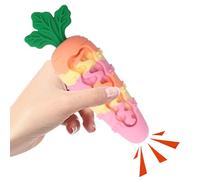Puppy Chew Toys for Teething | Silicone Carrot Dog Teething Toys | Tough Puppy Product Keep Them Busy for Outdoor Indoor Travel Bath Crate Easter Halloween
